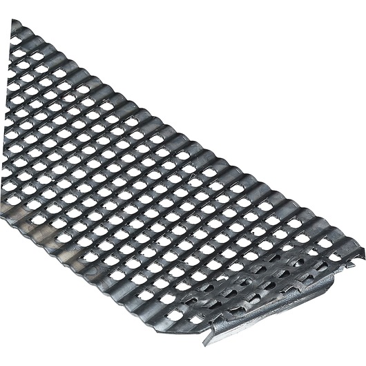 STANLEY 21-398 replacement surform blade, metal blade with perforated grid, angled view on white background.