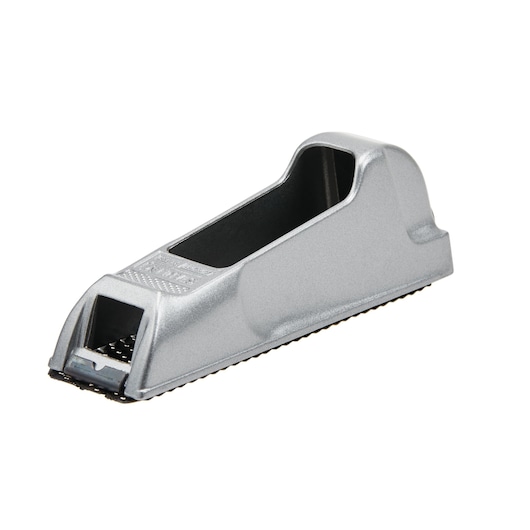 Photo of STANLEY 21-399 silver hand planer tool, angled view on white background.