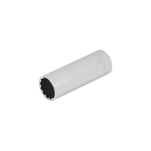 STANLEY 4-86-486 chrome deep socket, twelve-point, product photography, angled on white background.