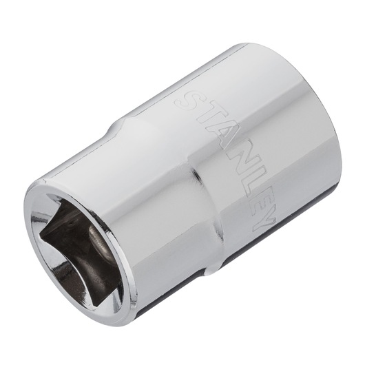 DRIVE SOCKET 1/2" 18mm STANLEY  white background ANGLE
