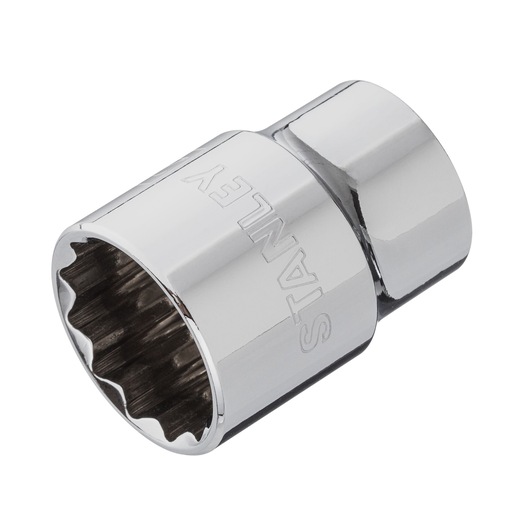 DRIVE SOCKET 1/2" 21mm STANLEY  white background ANGLE