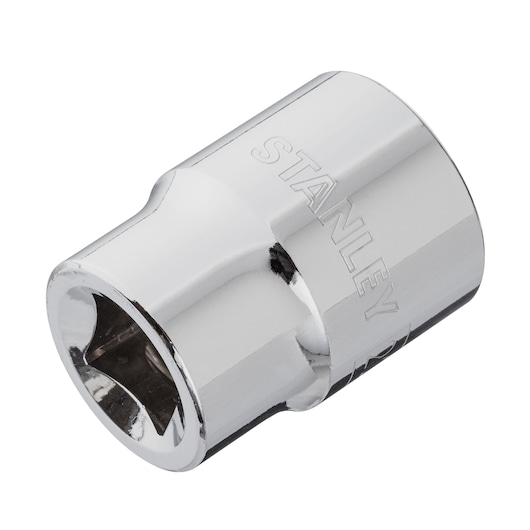 STANLEY 4-88-794 chrome socket, photography of tool on white background, angled view.
