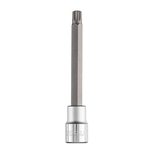 STANLEY 4-92-541 socket bit, silver and gray, photographed upright on white background.