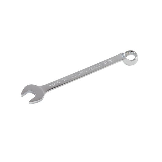 STANLEY 86-1316 combination wrench, chrome finish, 15/16 inch size, product side angle on white background.