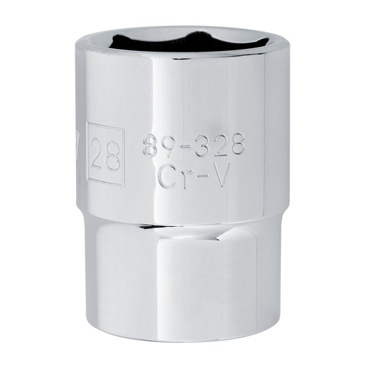 STANLEY 89-328 chrome socket, close-up front angle on white background, tool category.