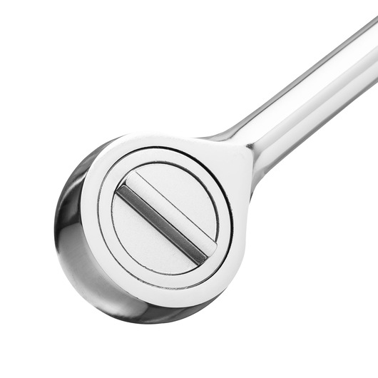 STANLEY 91-316 ratchet wrench close-up, silver metal finish, photographed on white background.