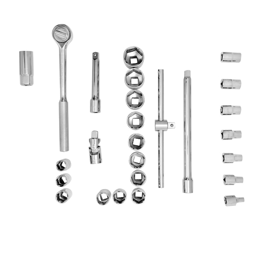 STANLEY 1/2" ROUND HEAD RATCHET SET 26 PCS"