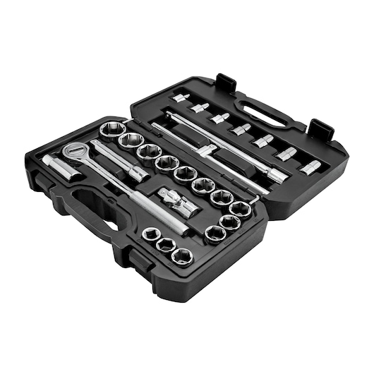 STANLEY 1/2" ROUND HEAD RATCHET SET 26 PCS"