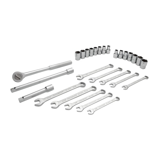 STANLEY 1/2" ROUND HEAD RATCHET SET 29 PCS"