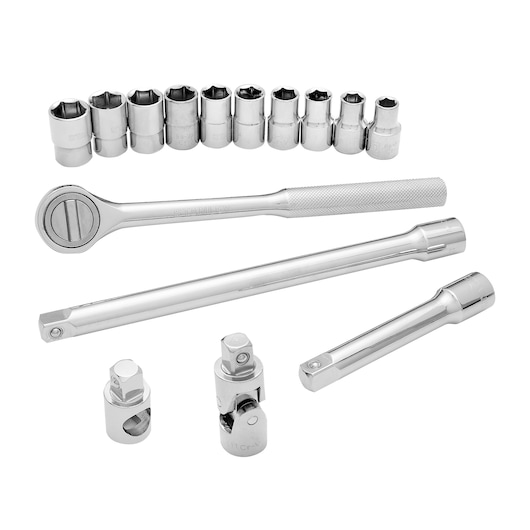 STANLEY 1/2" ROUND HEAD RATCHET SET 21 PCS"