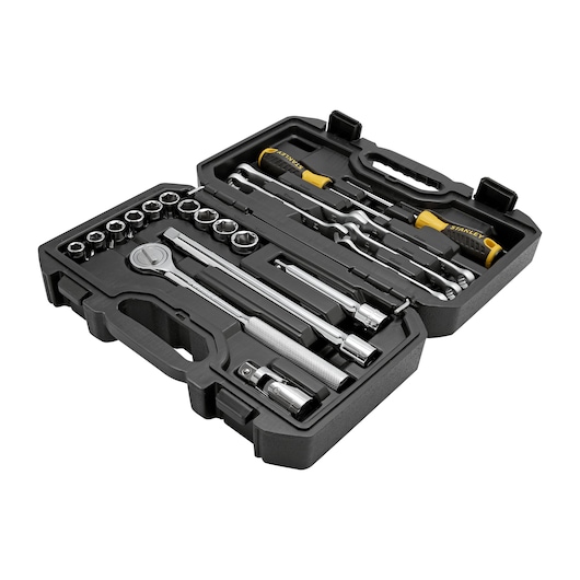 STANLEY 1/2" ROUND HEAD RATCHET SET 21 PCS"