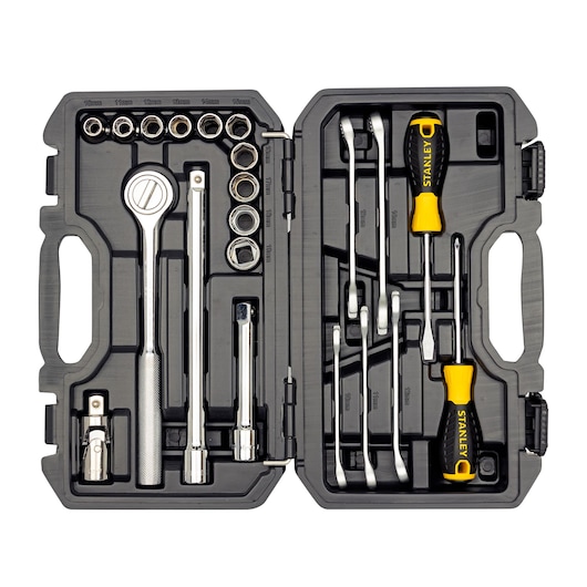 STANLEY 1/2" ROUND HEAD RATCHET SET 21 PCS"