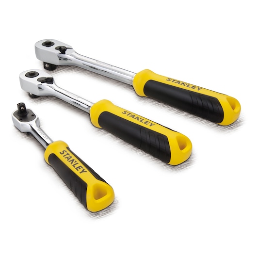 Ratchet Reversible con Mango Bimaterial Enc. 1/4"